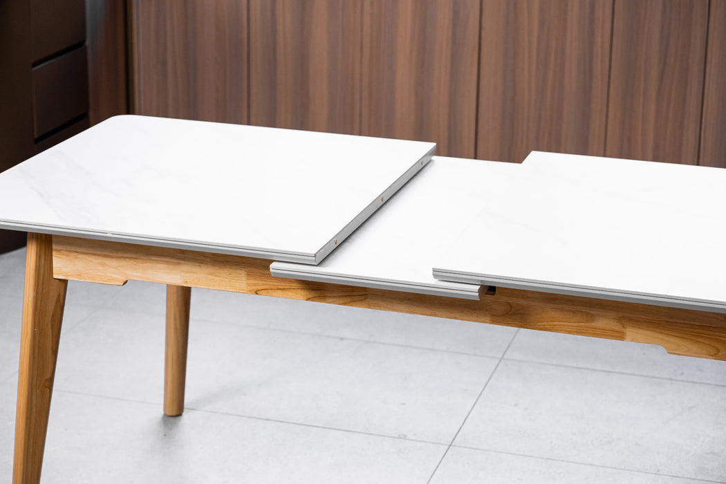 Denholm Extension Dining Table Snow White