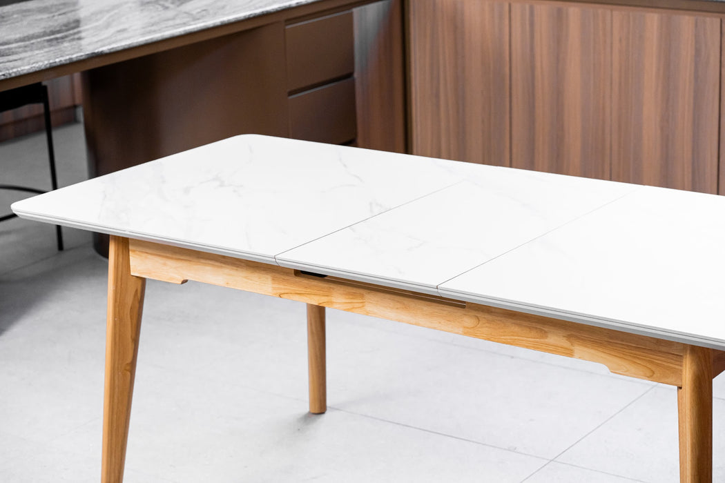 Denholm Extension Dining Table Snow White