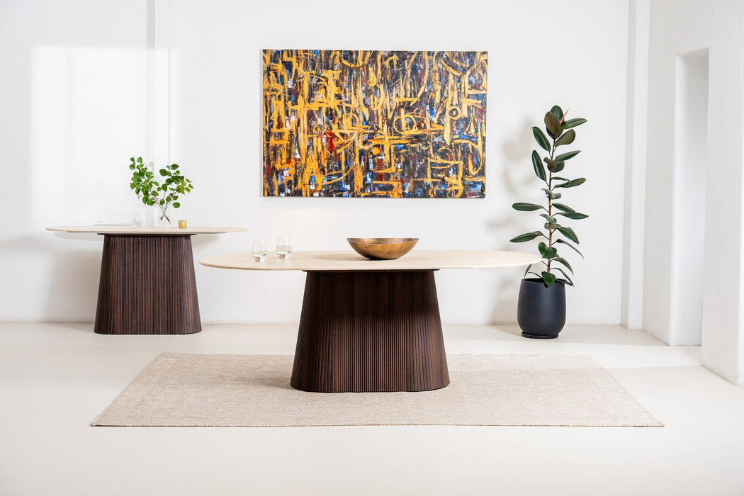 Carter Large Dining Table Travertine