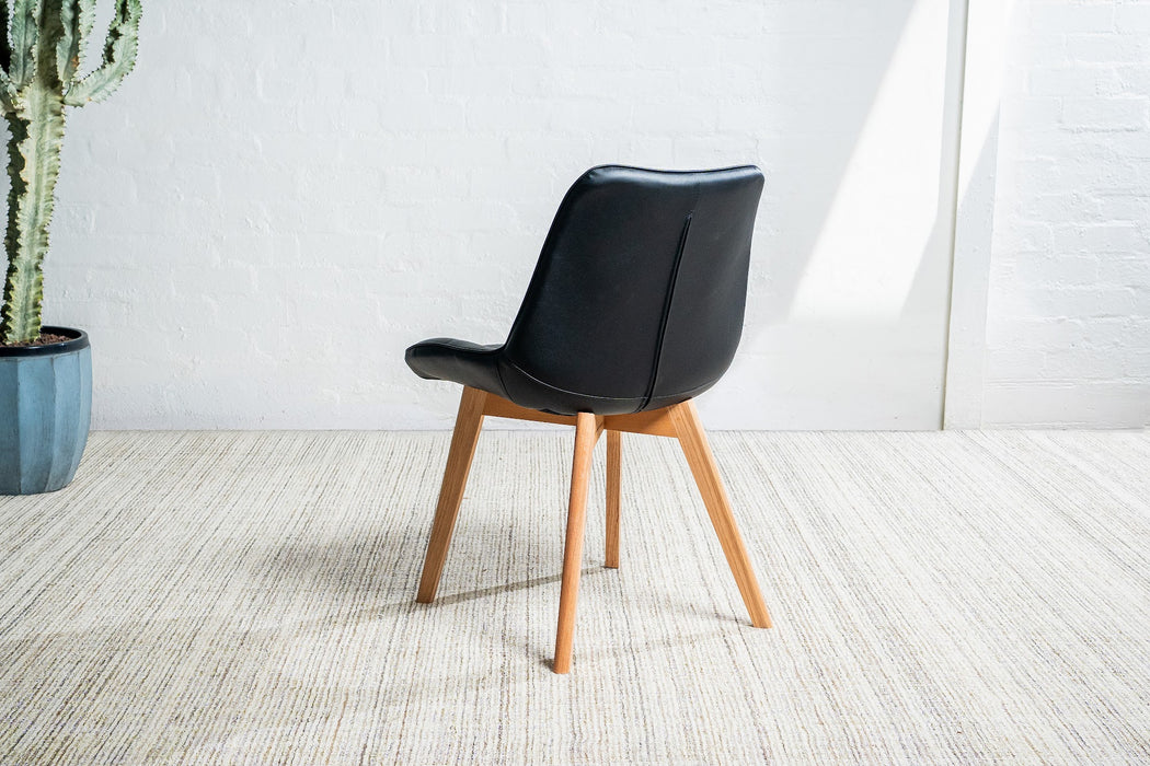 Foresta Dining Chair Black / Natural (Set of 2)