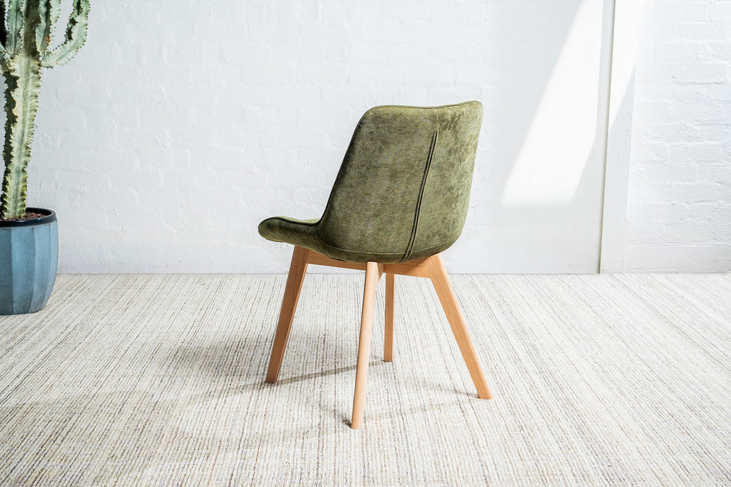 Foresta Dining Chair Green / Natural (Set of 2)