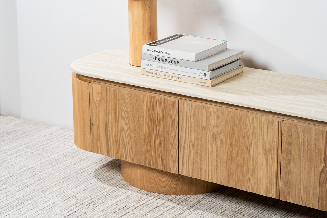 Westbury TV Unit White Travertine