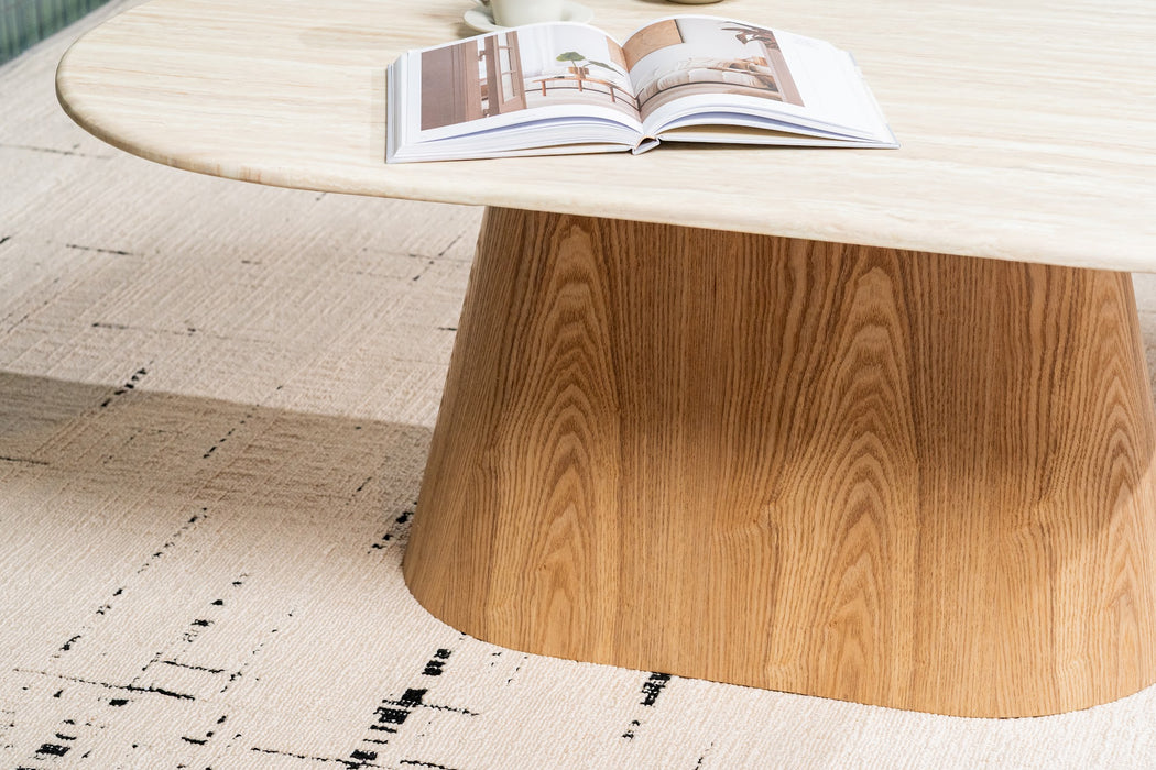Westbury Coffee Table White Travertine