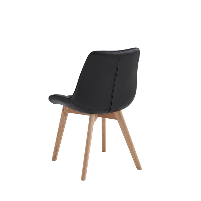Foresta Dining Chair Black / Natural (Set of 2)