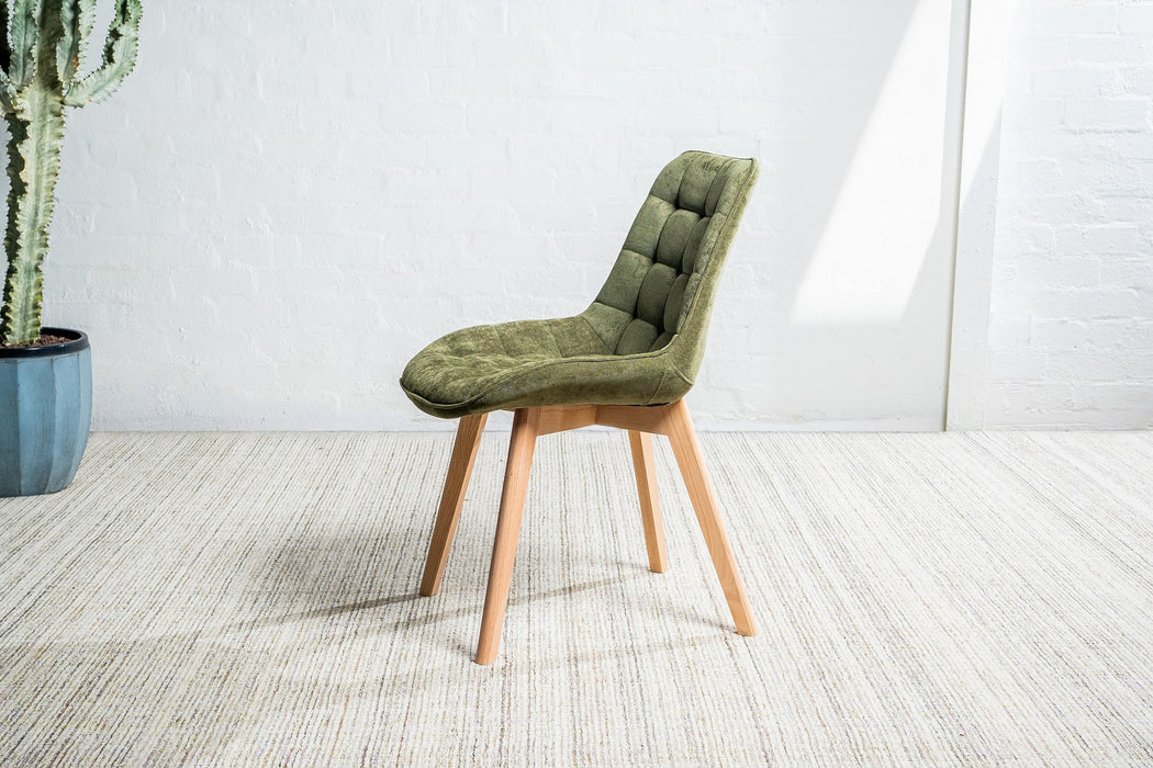 Foresta Dining Chair Green / Natural (Set of 4)