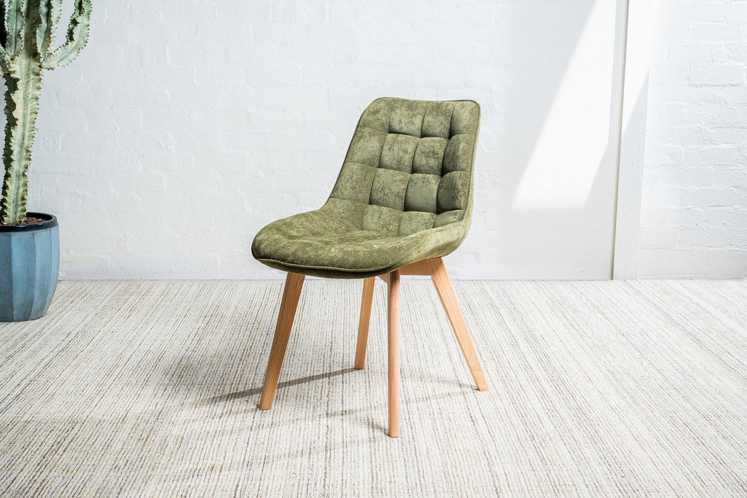 Foresta Dining Chair Green / Natural (Set of 4)