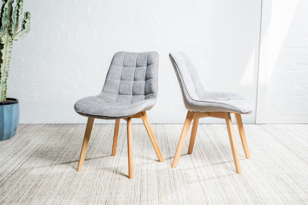 Foresta Dining Chair Light Grey / Natural (Set of 4)