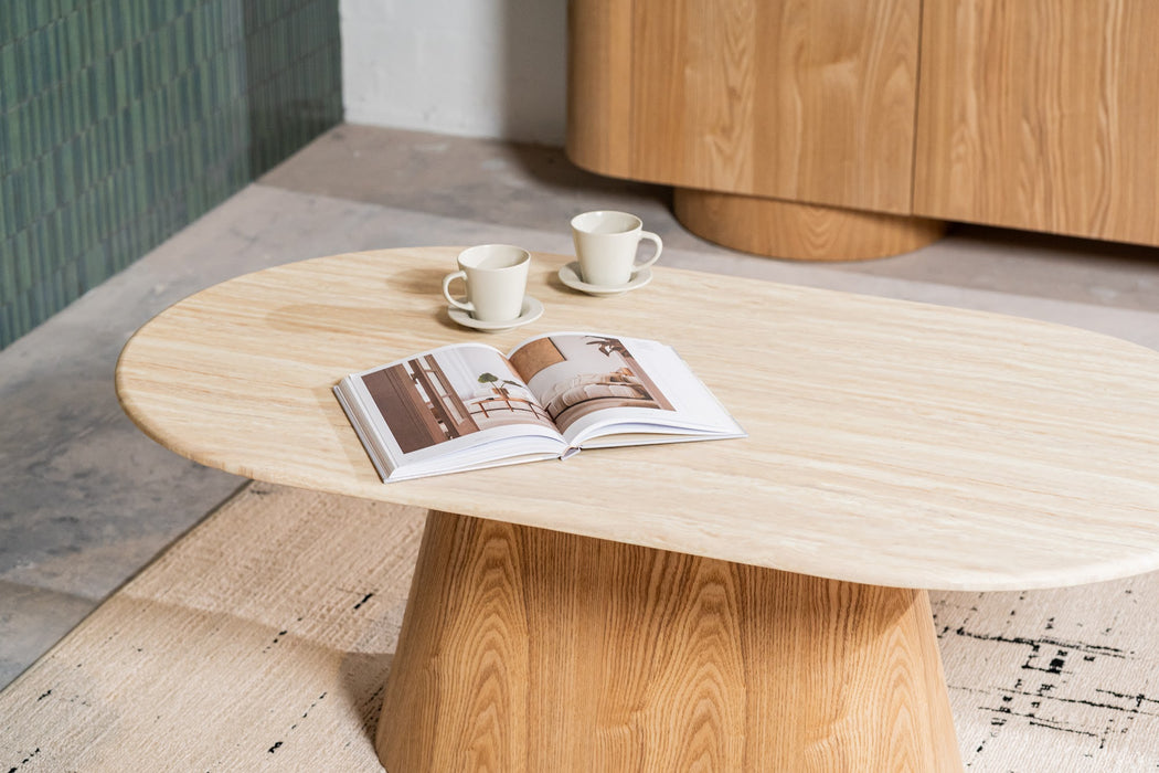 Westbury Coffee Table White Travertine
