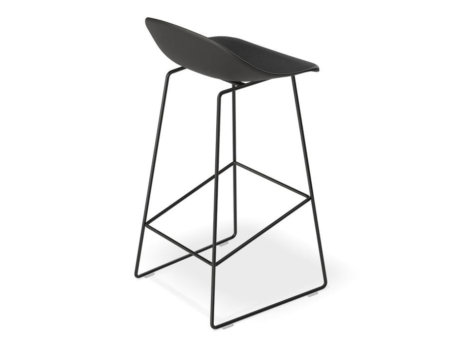 Pop - Black Frame and Black Shell Seat - 75cm Commercial Bar Height