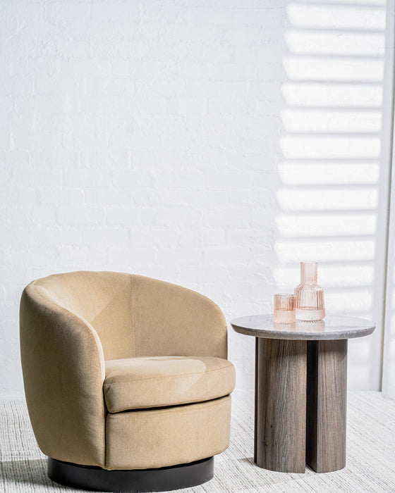 Belden Swivel Occasional Chair Latte