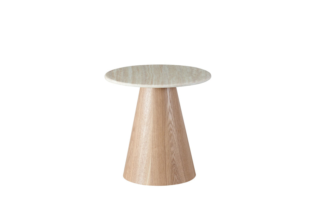 Westbury Side Table White Travertine