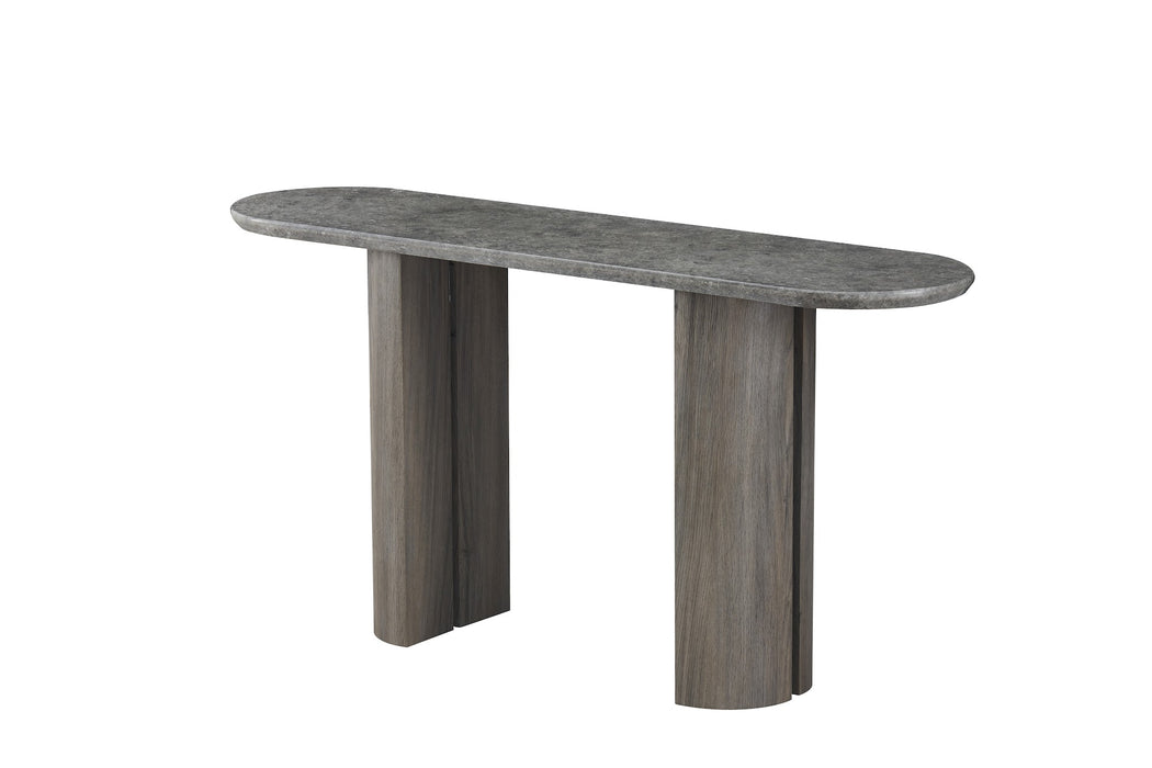 Corvin Console Table Grey Marble