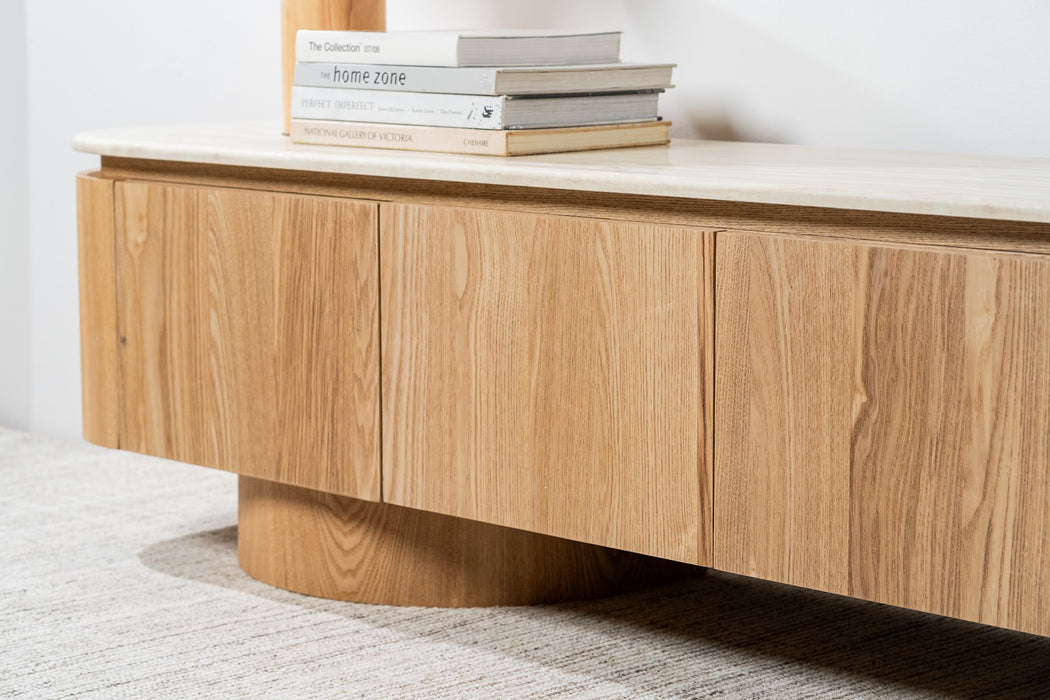 Westbury TV Unit White Travertine