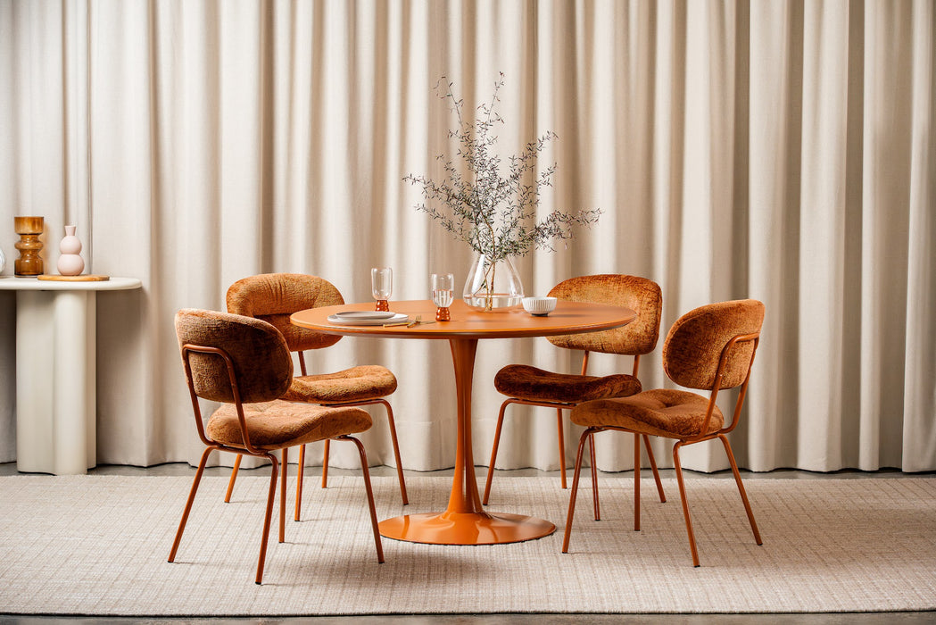 Ellis Dining Table Matte Pumpkin