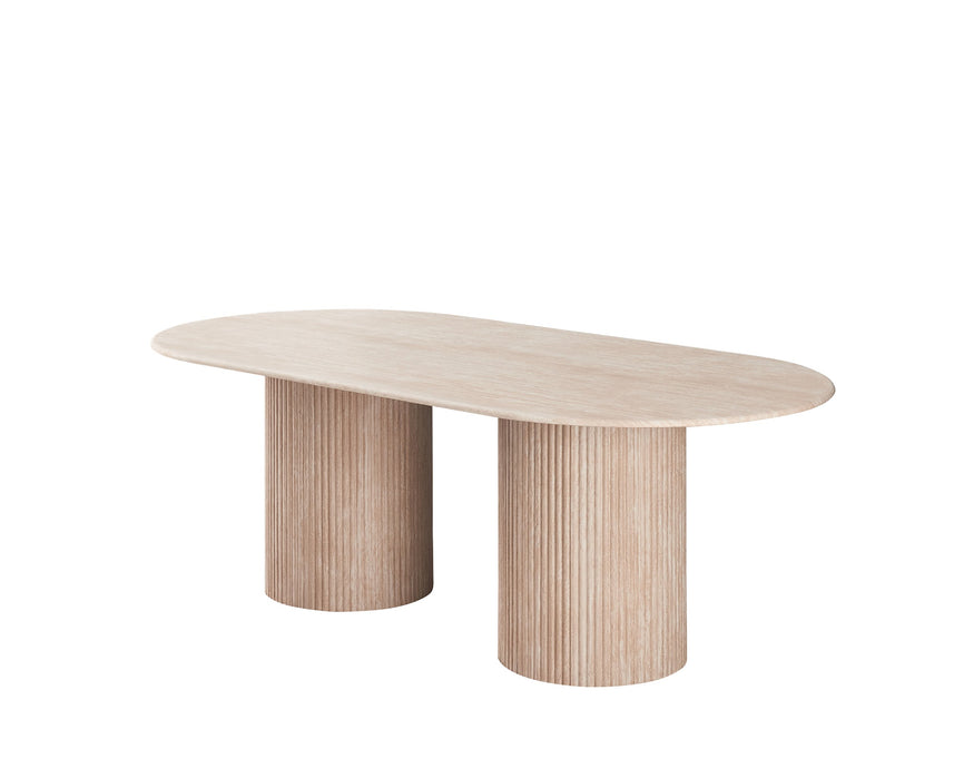 Portsea Rectangular Dining Table Travertine