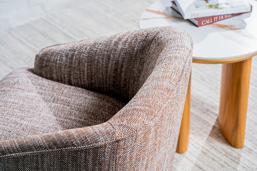 Austell Swivel Occasional Chair Chestnut