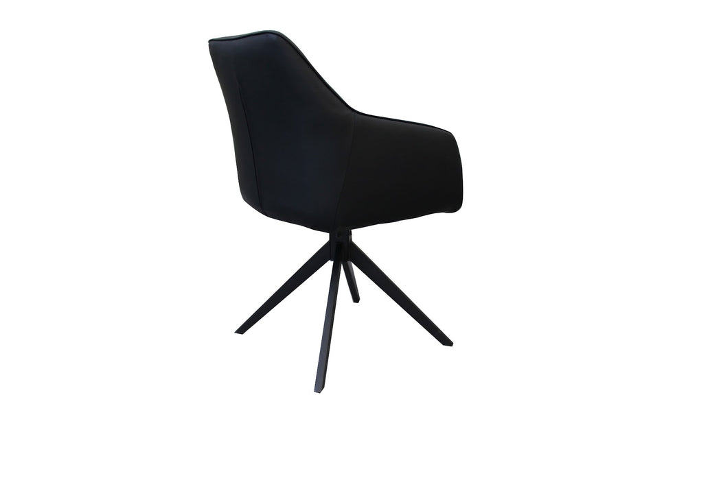 Otis Rotation Dining Chair Black (Set of 2)