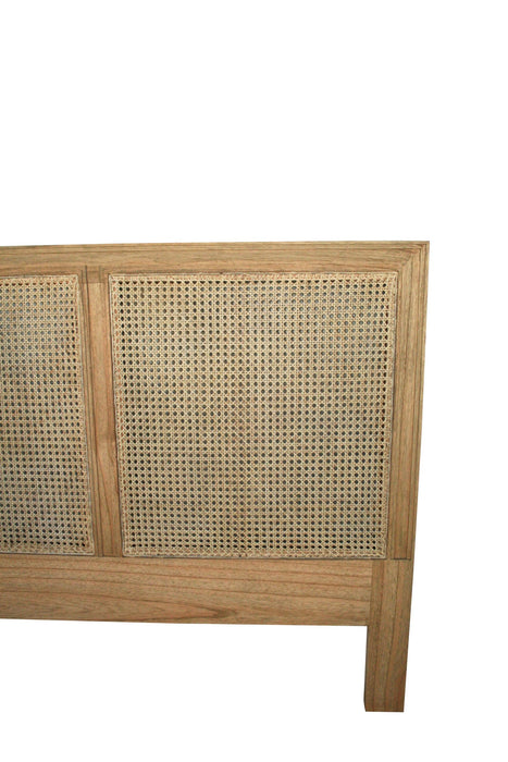 Harrison Cane Double Bedhead - Weathered Oak