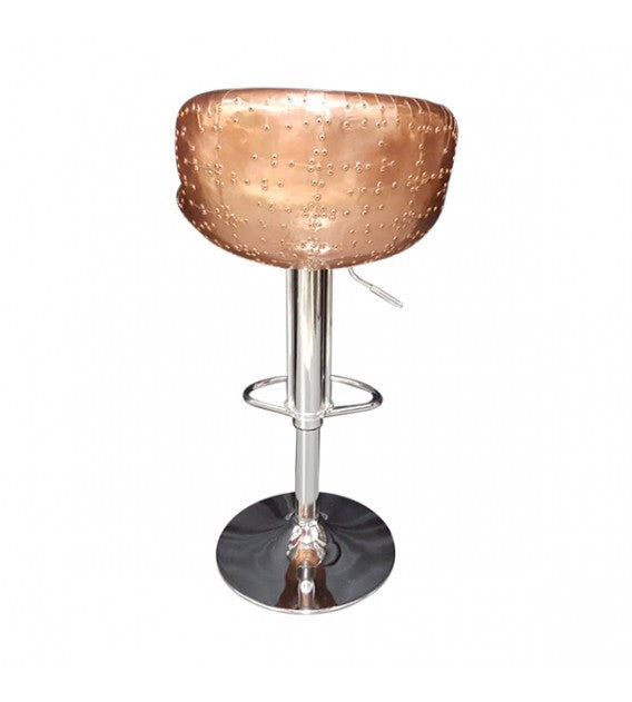 The Baron X2 Copper And Black Leather Bar Stool