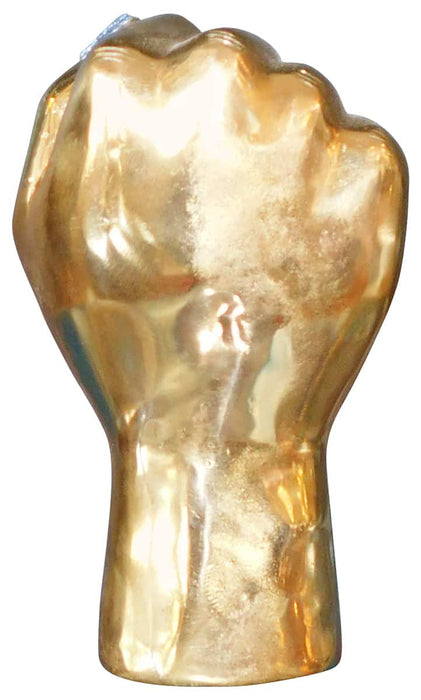 Palm Closed Brass Hand Sculpture - Swarovski Embellished