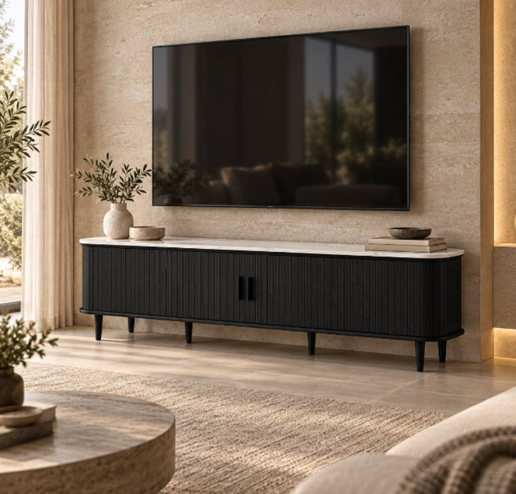 Langford Entertainment Unit 200cm - Black