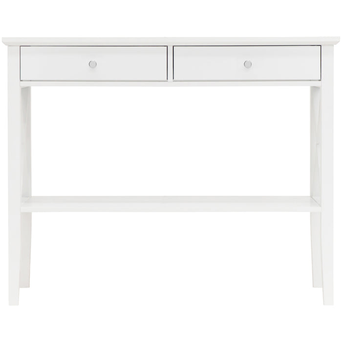 Long Island 2 Drawer Console Table - White