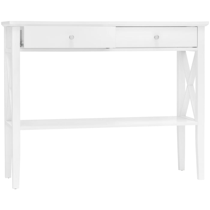 Long Island 2 Drawer Console Table - White