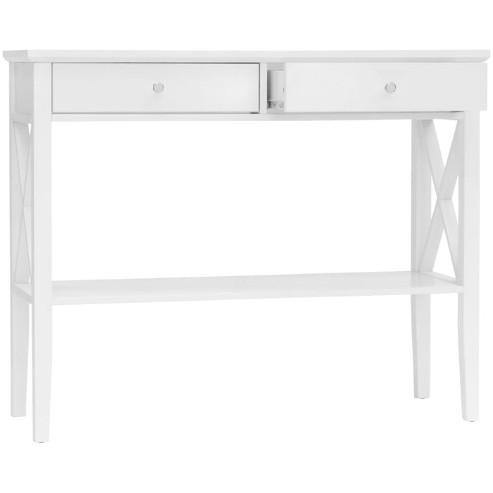 Long Island 2 Drawer Console Table - White