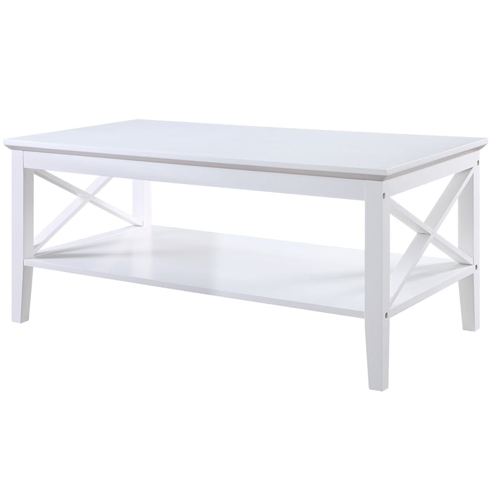Long Island Rectangular Coffee Table - White