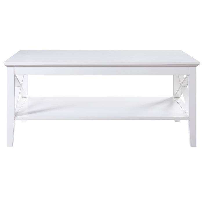 Long Island Rectangular Coffee Table - White