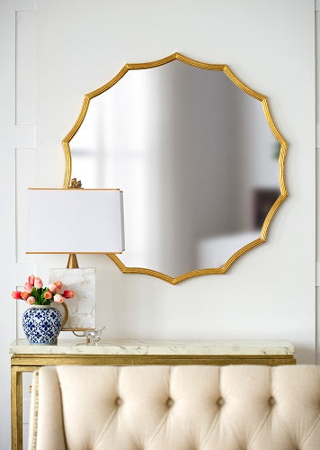 Minyama Scalloped Gold Mirror Large 101