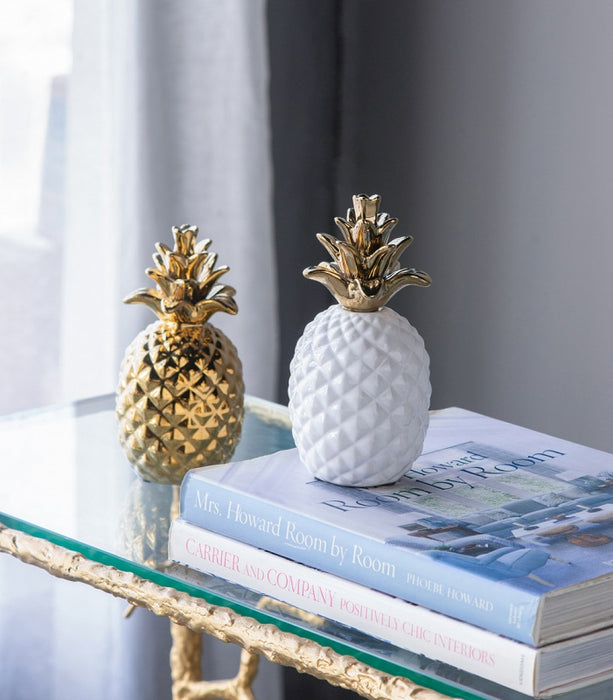 Gold Pineapple Ornament Tall