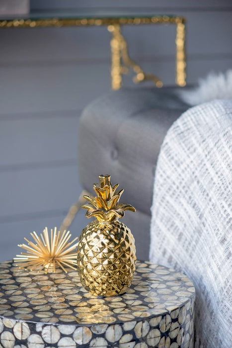 Gold Pineapple Ornament Tall