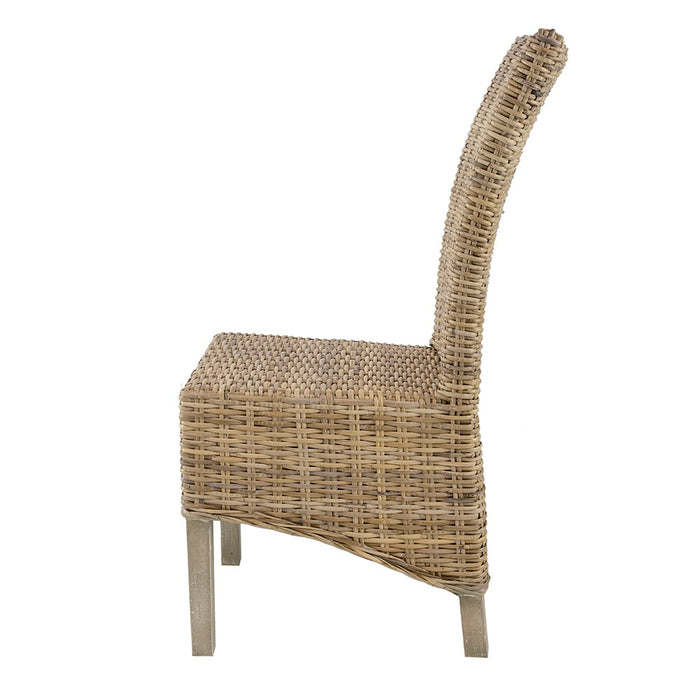 Variegated Rattan Dining Chair