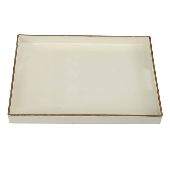 Mimosa Rectangle Tray in White