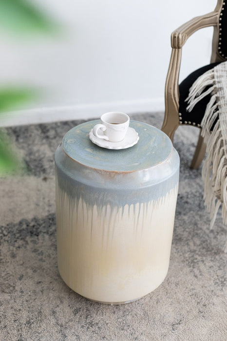 Florence Reactive Glaze Ceramic Stool