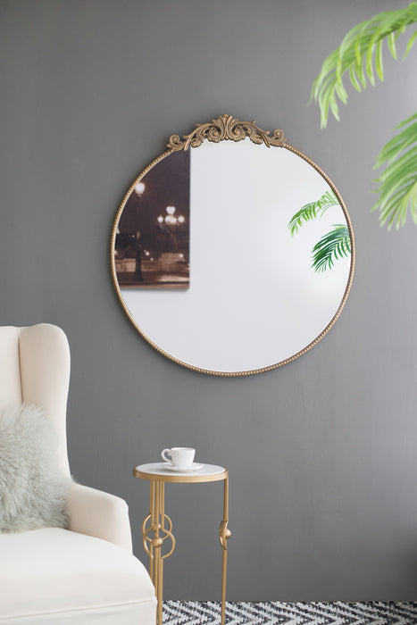 Baroque Gold Round Mirror Large 91