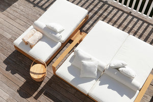 Avril Outdoor Double Sunlounger with Arms