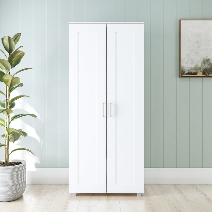 Montreal Cupboard 2 Door Tall White