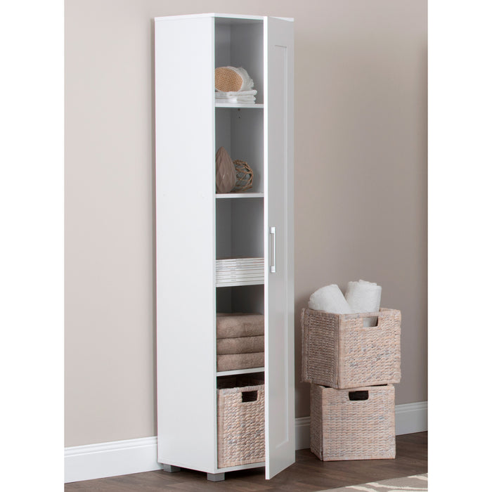 Montreal Cupboard Single Door Tall White