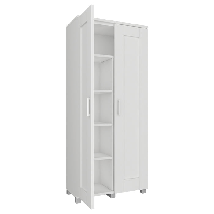 Montreal Broom Cupboard 2 Door White
