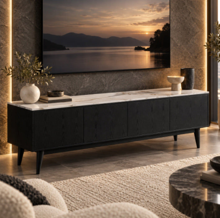 Selwyn Entertainment Unit 200cm - Black
