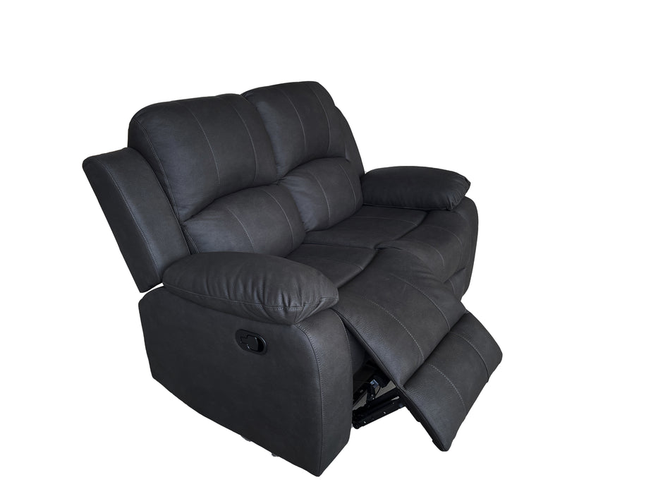 Valor 2 Seater Manual Recliner Charcoal Technology Fabric