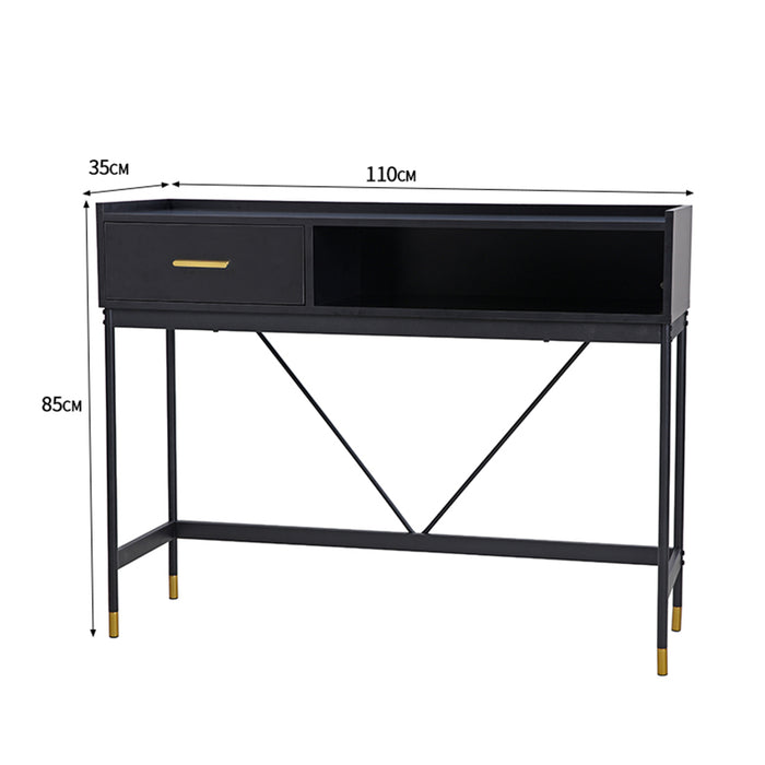 Alcona Console Table - Matte Black