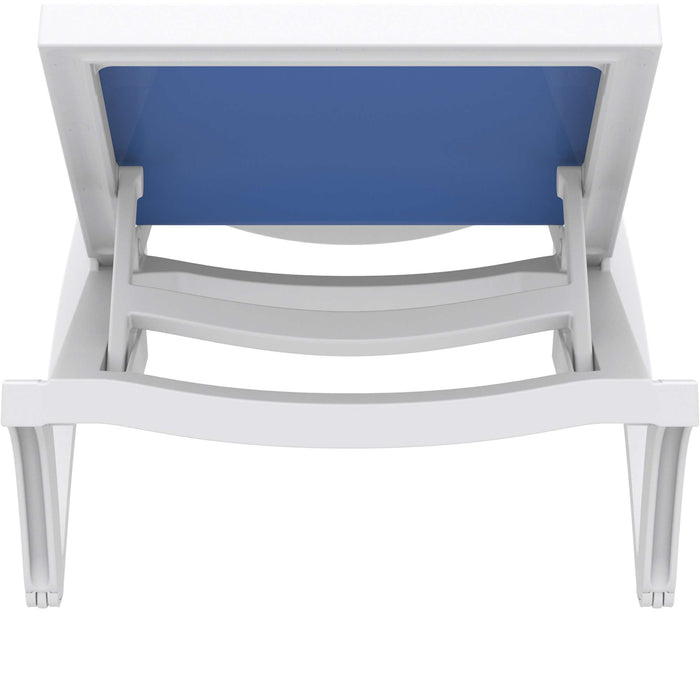 Siesta Pacific Sun Lounger - White/Blue