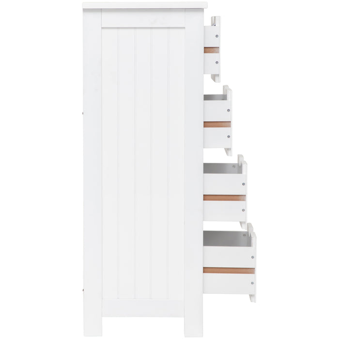 Maine 4 Drawer Multipurpose Bathroom Cabinet