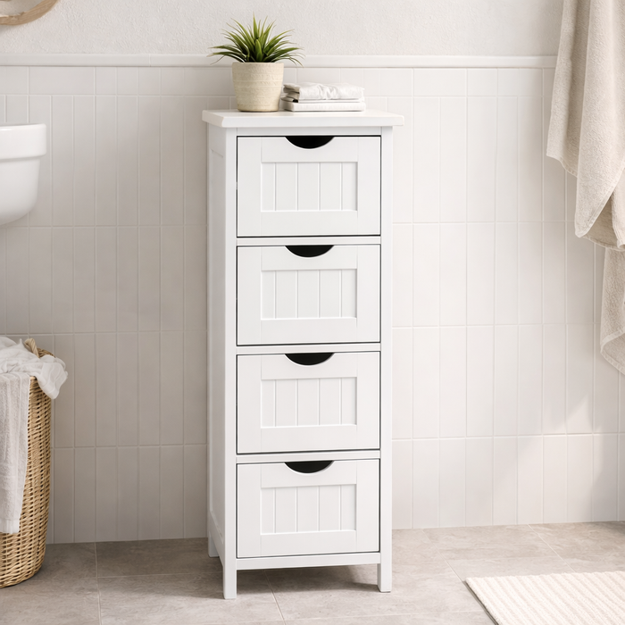 Maine 4 Drawer Multipurpose Bathroom Cabinet
