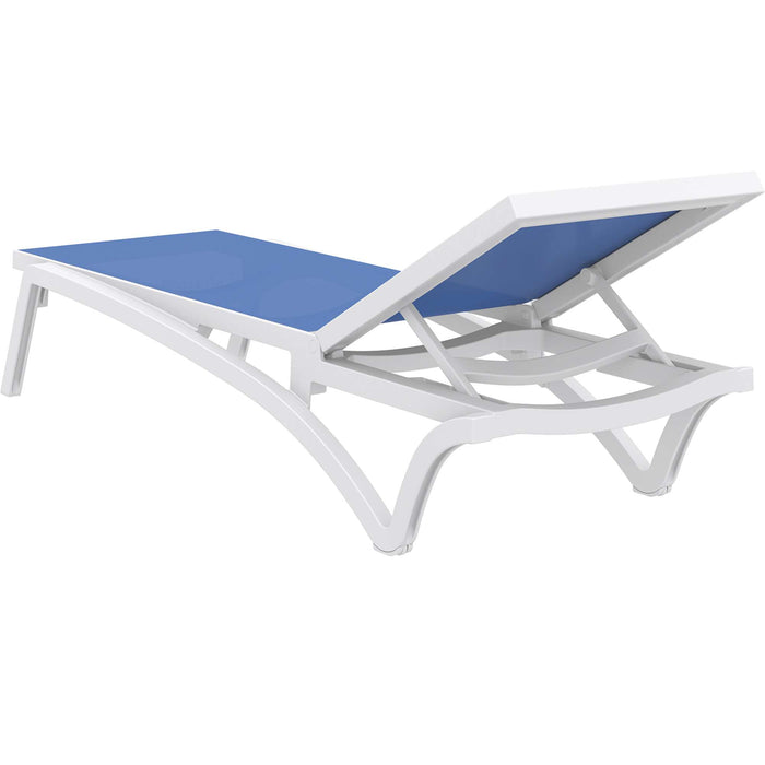 Siesta Pacific Sun Lounger - White/Blue