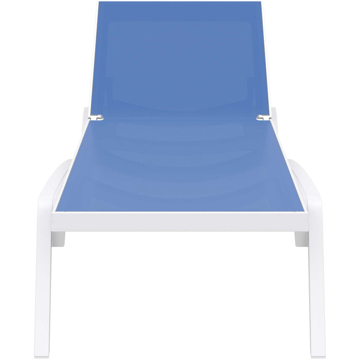 Siesta Pacific Sun Lounger - White/Blue