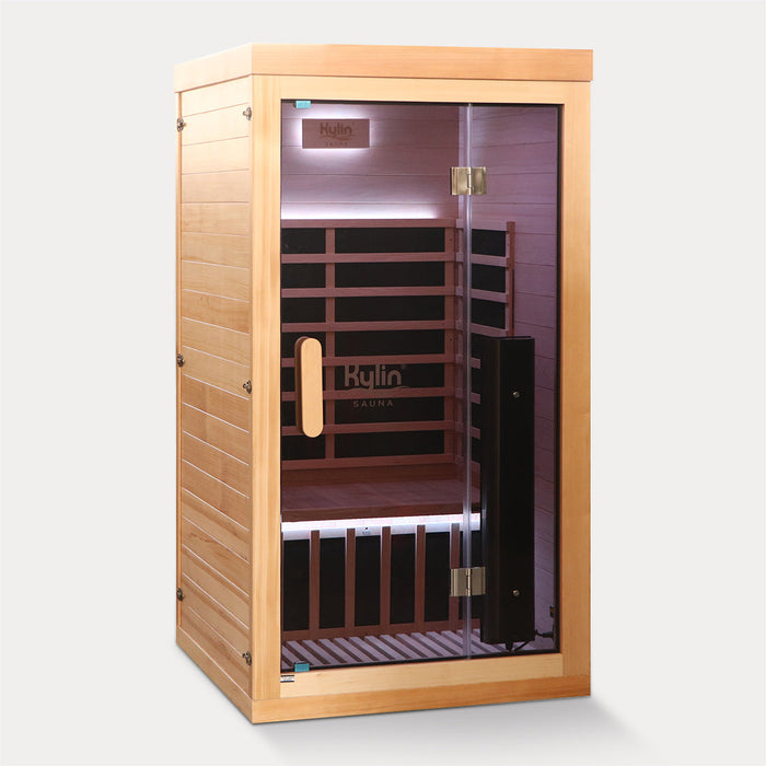 Kylin Premium Full Spectrum Low EMF Infrared Sauna Room 1 Person H6120 (Floor Heater included)